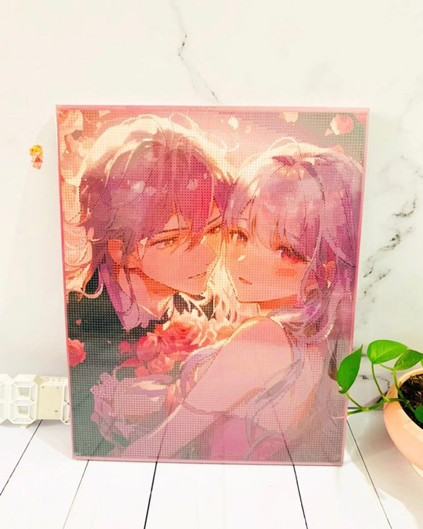 نقاشی الماسی بزرگسال دختر انیمه