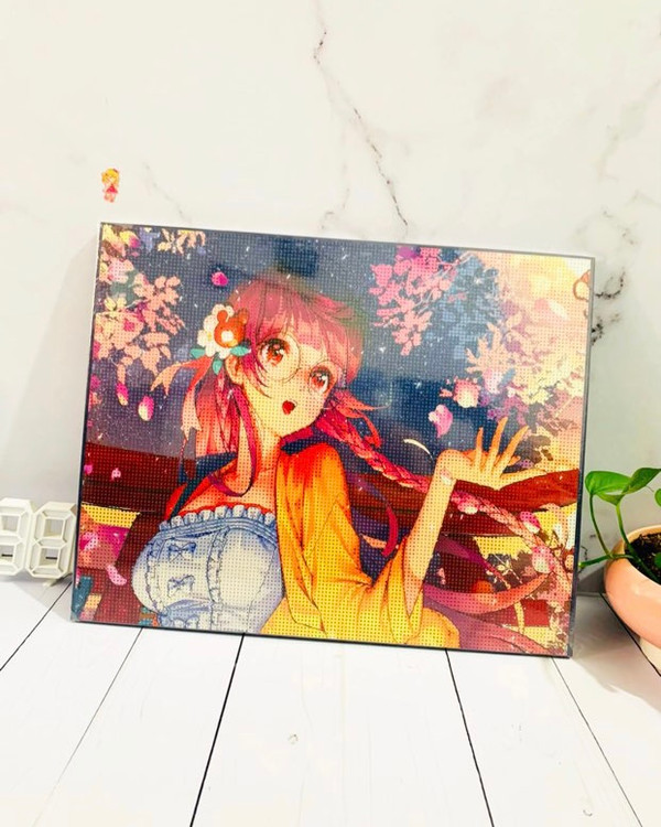 نقاشی الماسی طرح دختر