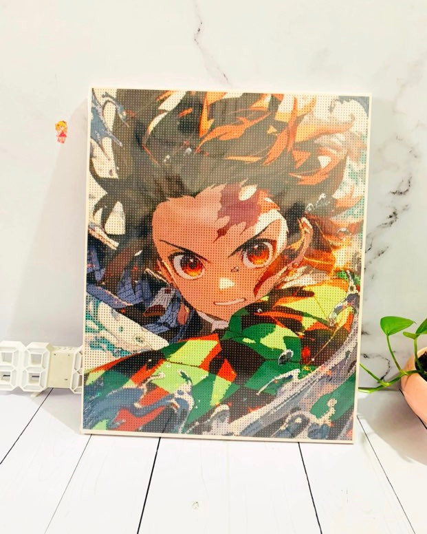 نقاشی الماسی انیمه پسر شیطان کش