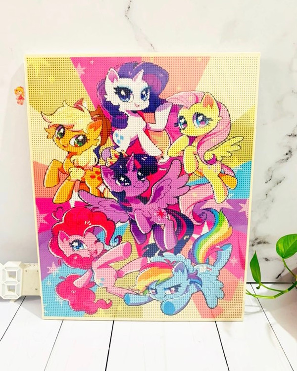 نقاشی الماسی بومی بزرگ پونی