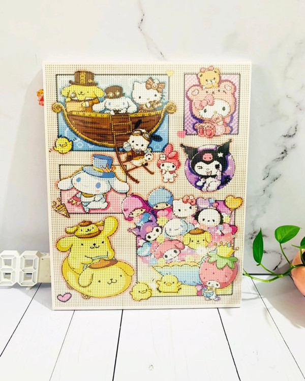 نقاشی الماسی بزرگ کرومی و همه ی دوستاش