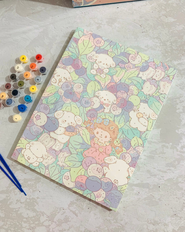 نقاشی گل و منظره روی بوم با اعداد