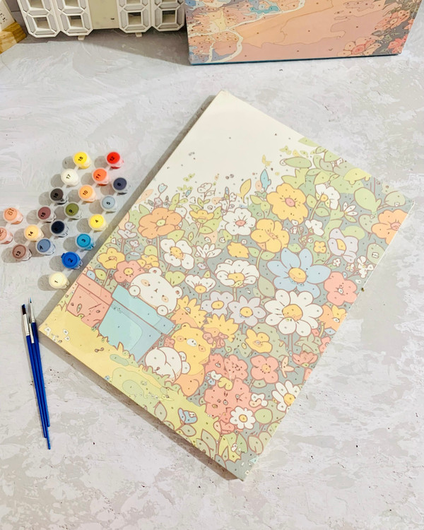 نقاشی ارامش بخش رنگ امیزی با اعداد