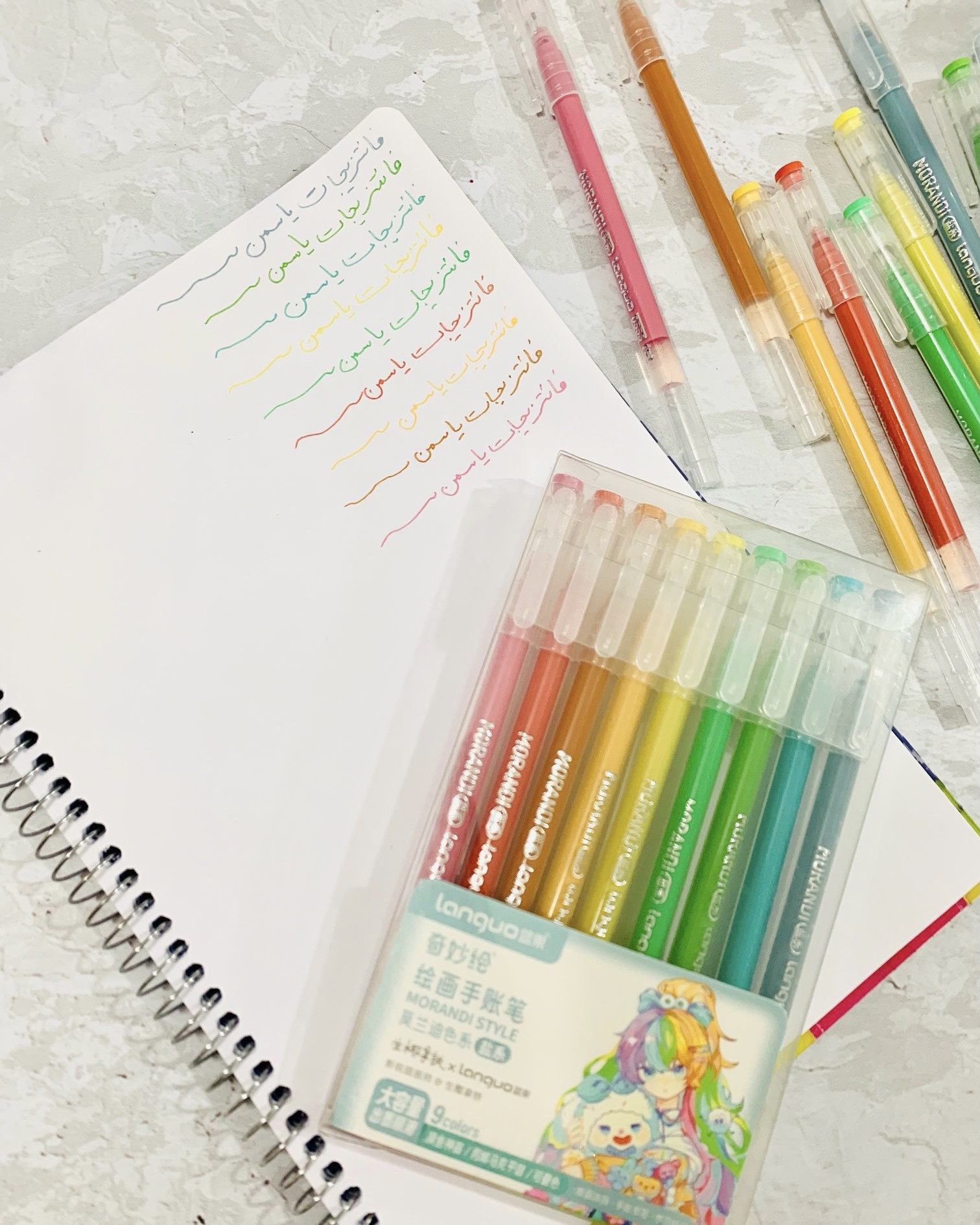 رواننویس وارداتی لانگو طیف رنگین کمان