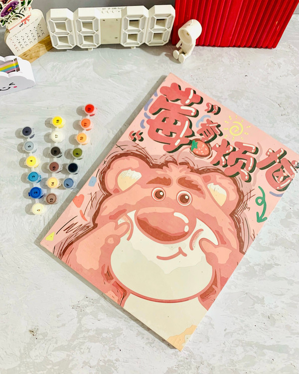 نقاشی ابرنگی با اعداد طرح پسرونه