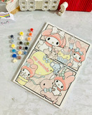 نقاشی ابرنگی با اعداد روی بوم