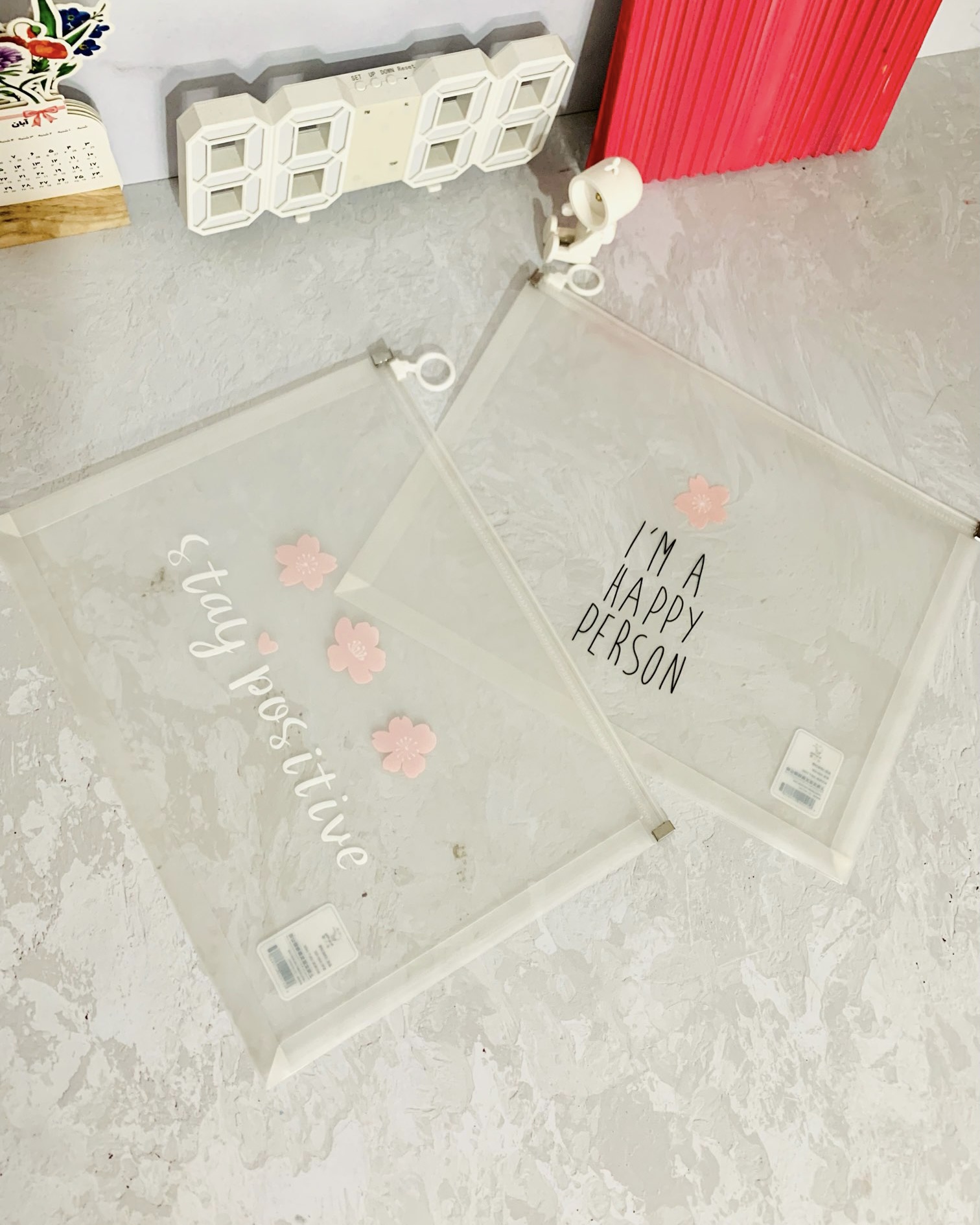 پوشه زیپدار A4 بزرگسال طرح شکوفه