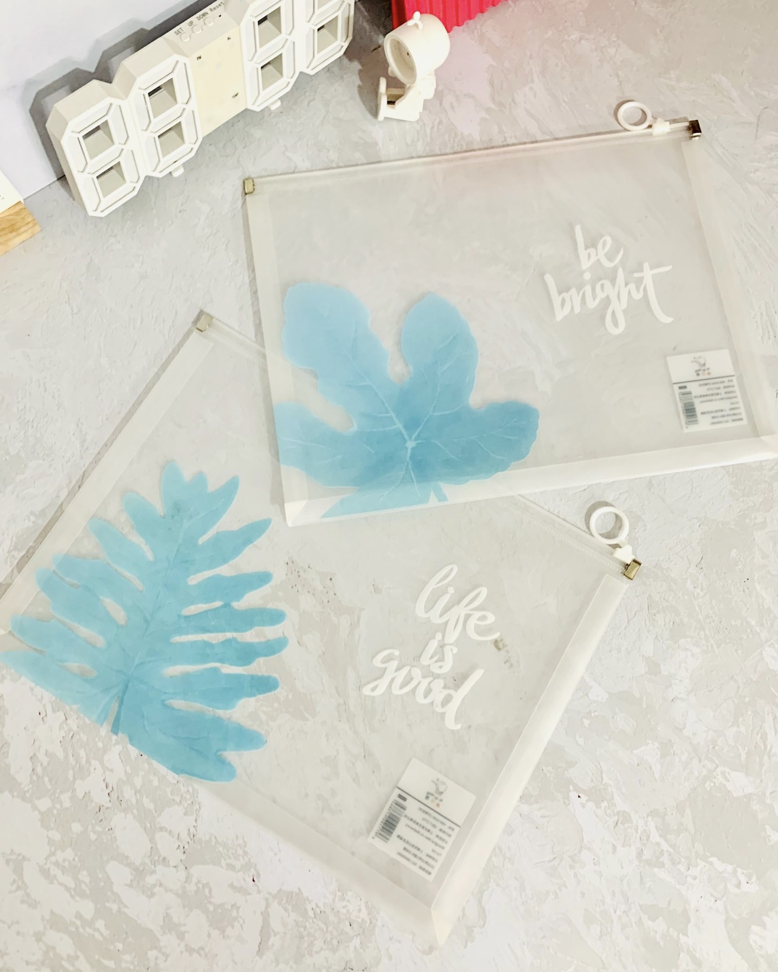 پوشه زیپدار A4 بزرگسال طرح برگ